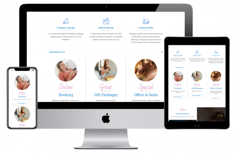 aid2healing website mockup