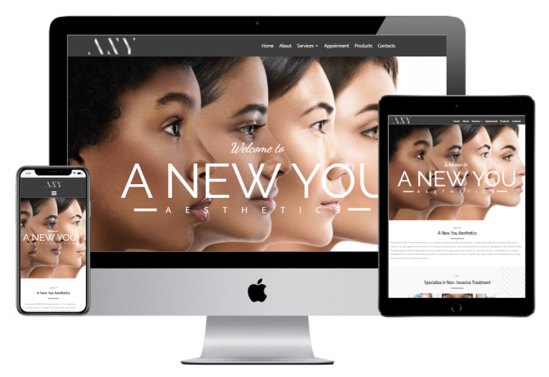 anewyoupro website mockup